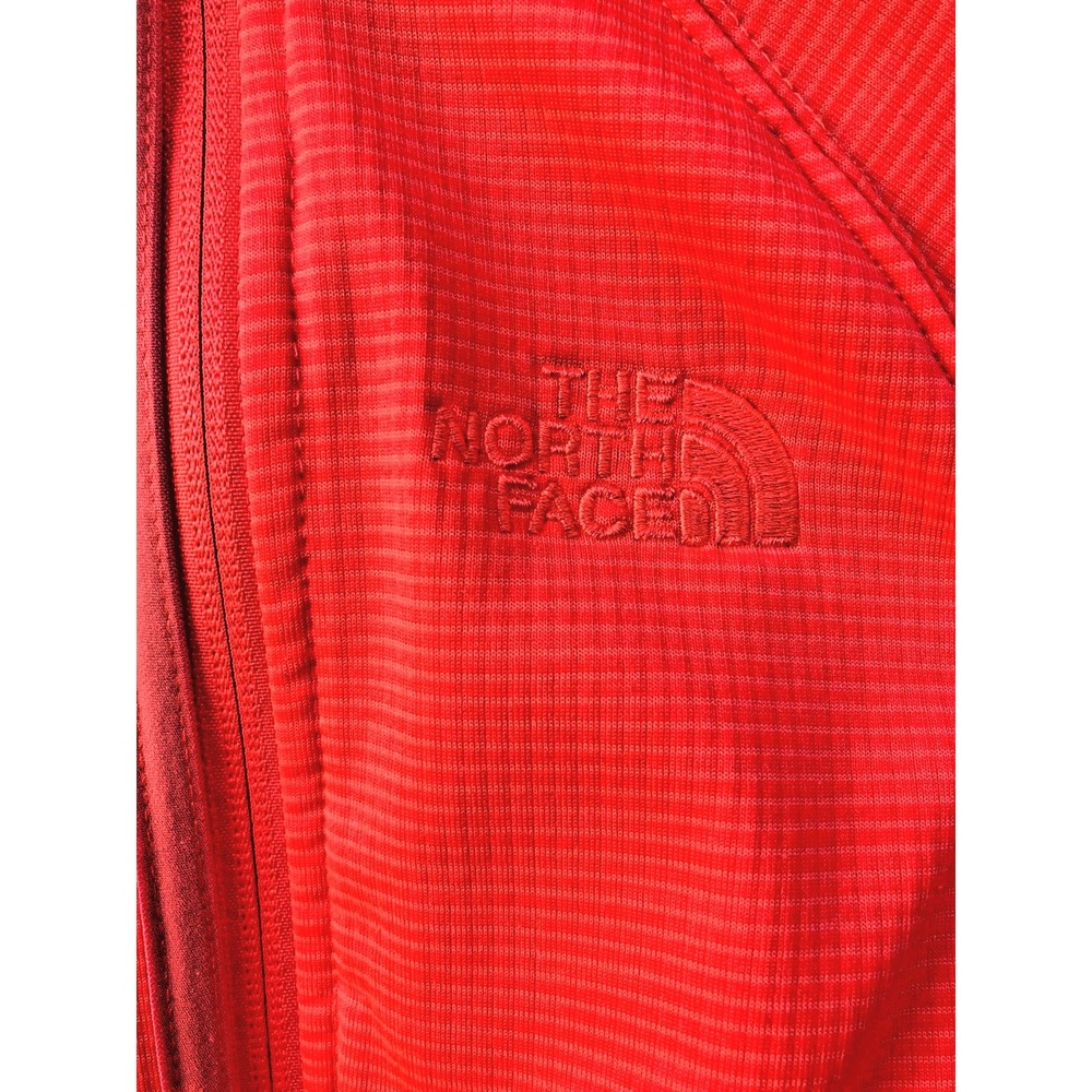 North Face Technical Grid Fleece Asymmetrical Zip Hoodie Jacket Bright Coral S - Picture 4 of 9